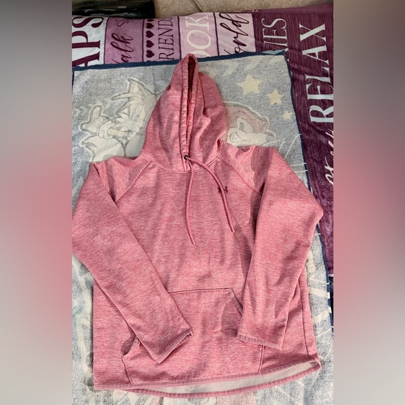 Under Armour Tops - Under Armour Women's Heathered Pink Hoodie